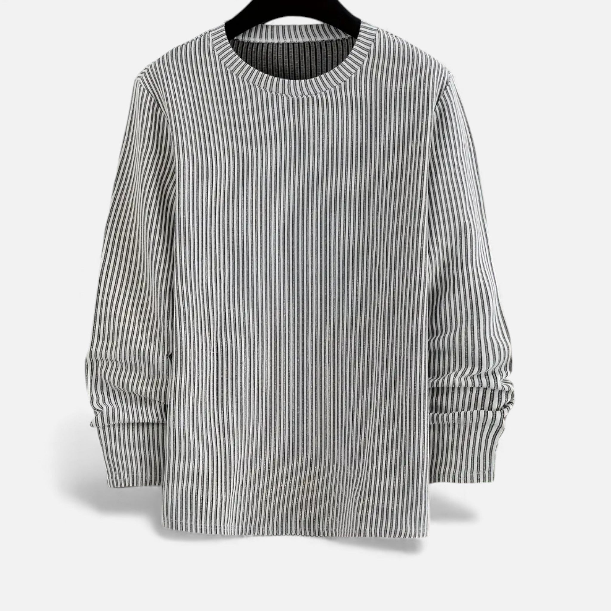 Old Fortune | Męski Sweter Dzianinowy z Prążkowaną Strukturą