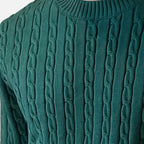 Old Fortune | Męski Sweter Dzianinowy z Okrągłym Dekoltem