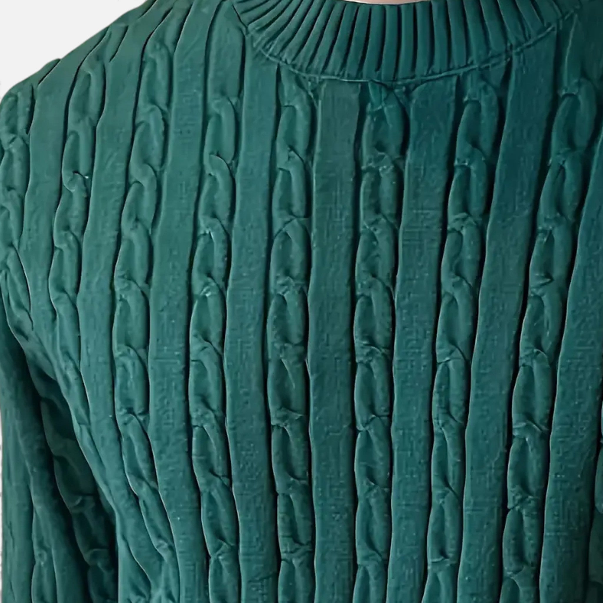 Old Fortune | Męski Sweter Dzianinowy z Okrągłym Dekoltem