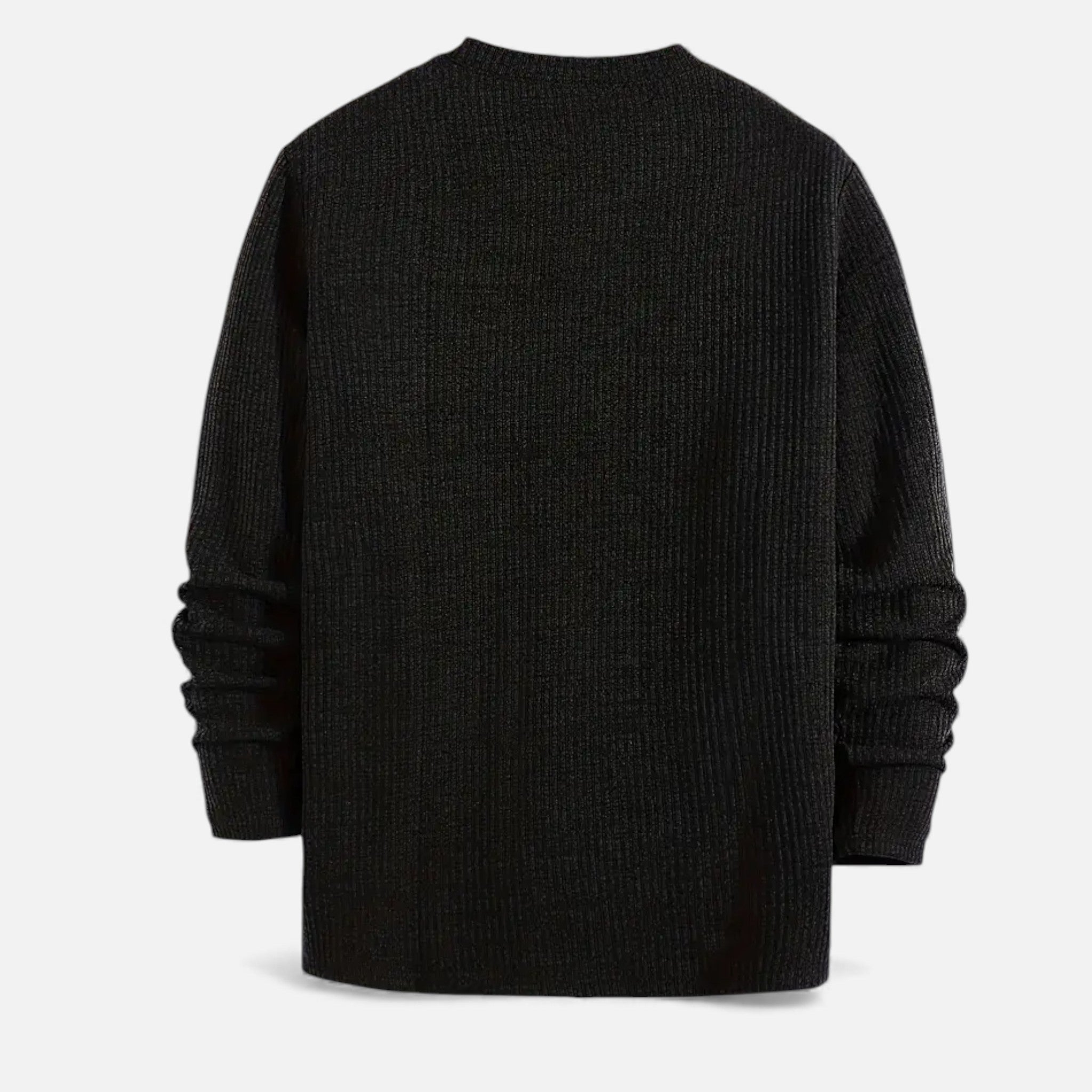 Old Fortune | Męski Sweter Dzianinowy z Prążkowaną Strukturą