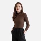 Old Fortune | Elegancki Sweter Slim Fit z Wysokim Kołnierzem