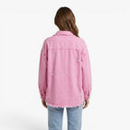 Old Fortune | Dames Jeansjack Oversize met Versleten Details