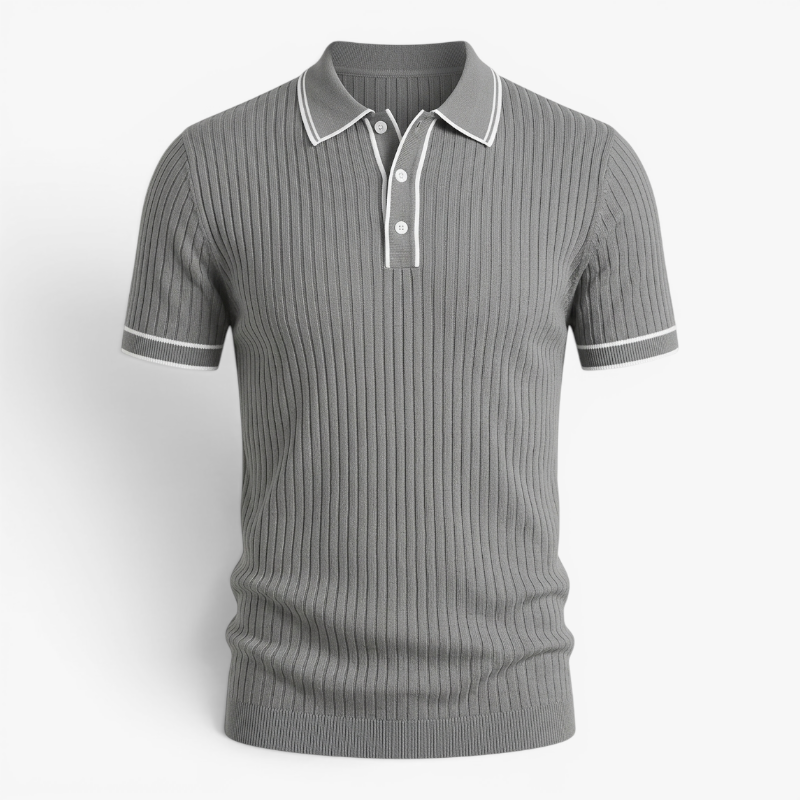 Old Fortune | Męska Dzianinowa Koszulka Polo