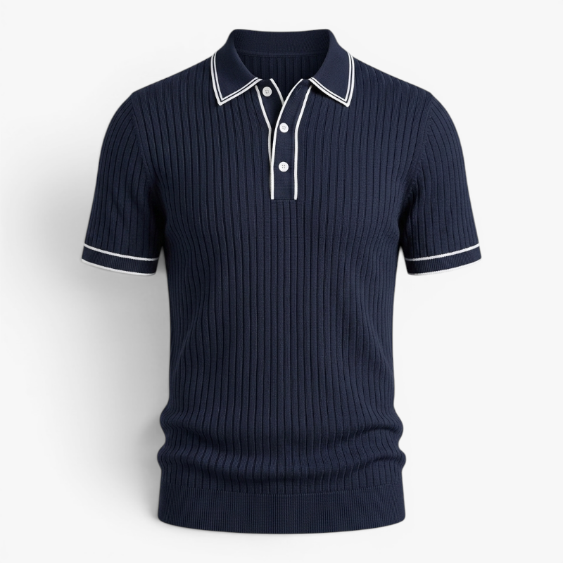Old Fortune | Męska Dzianinowa Koszulka Polo
