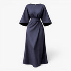 Old Fortune | Damen Maxikleid mit Gürtel und weiten Ärmeln