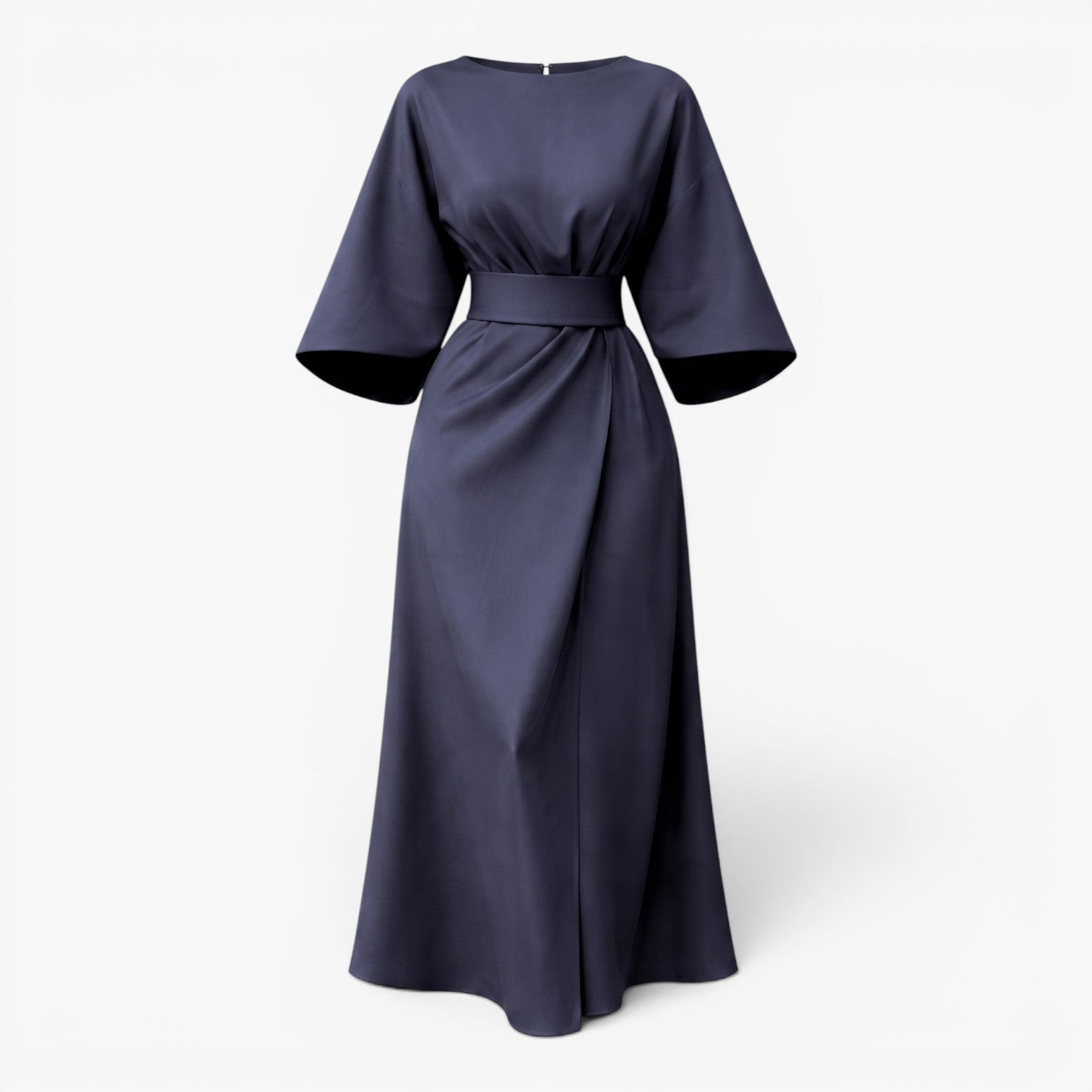 Old Fortune | Damen Maxikleid mit Gürtel und weiten Ärmeln
