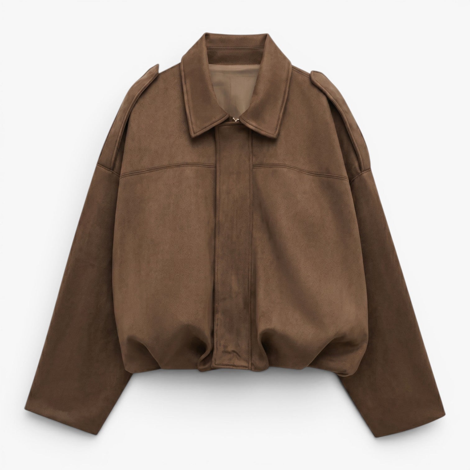 Old Fortune | Dames Oversized Jas met Suède Afwerking