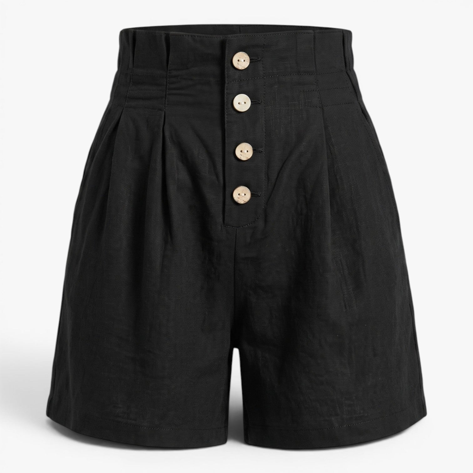 Old Fortune | Dames Capri Shorts met Decoratieve Knopen