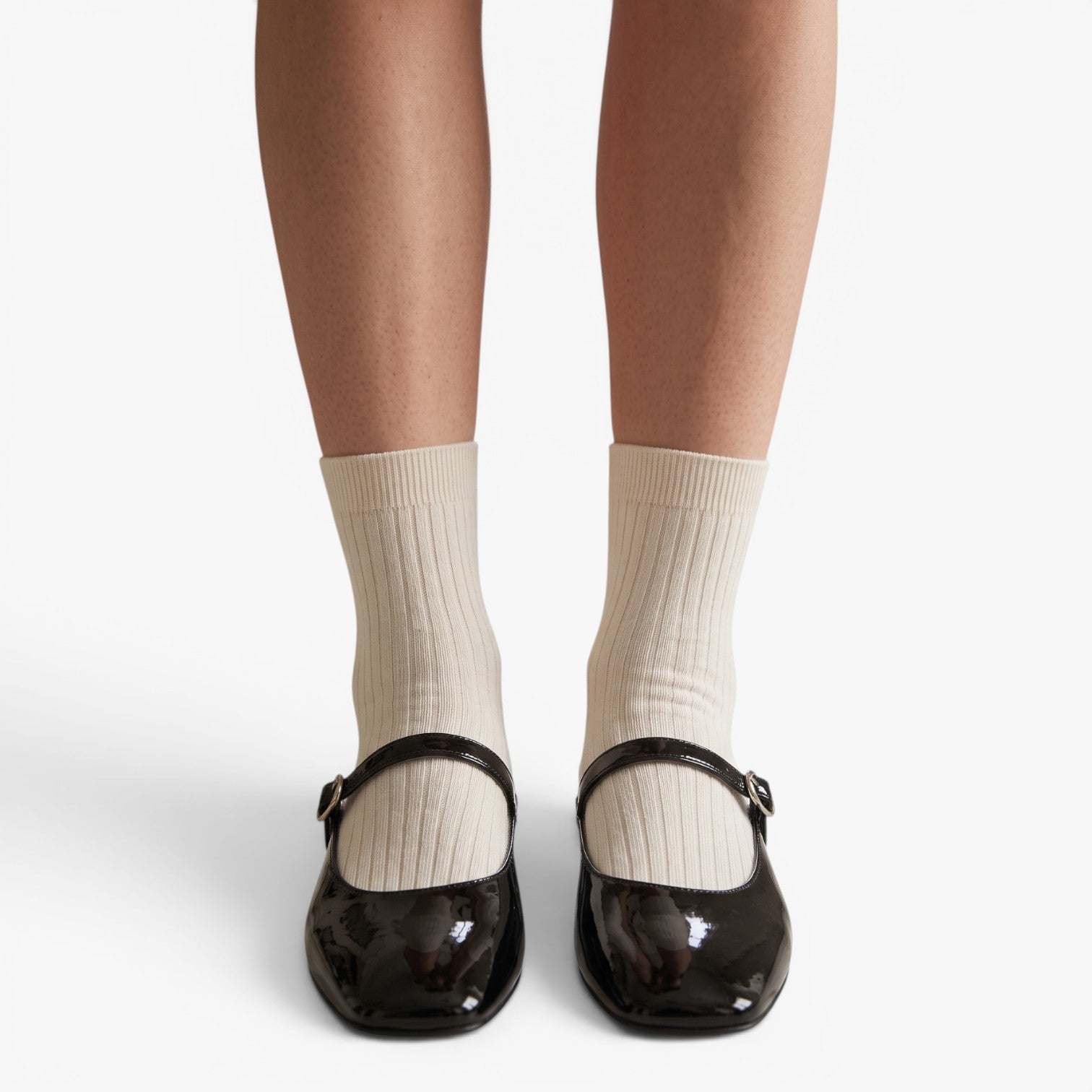 Old Fortune | Dames Lakleren Ballerina Mule Mary Jane met Gesp