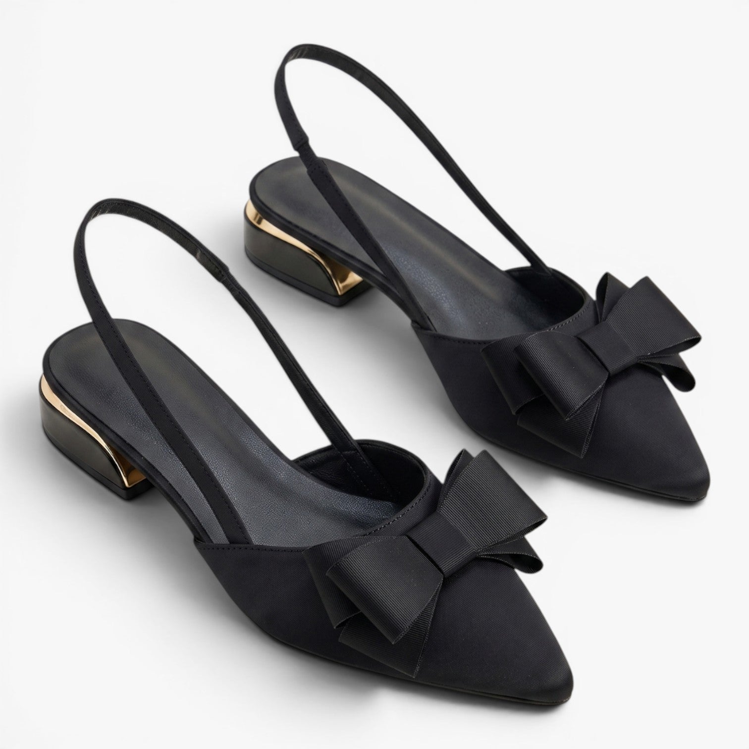 Old Fortune | Dames Slingback Pumps met Strik en Puntige Neus
