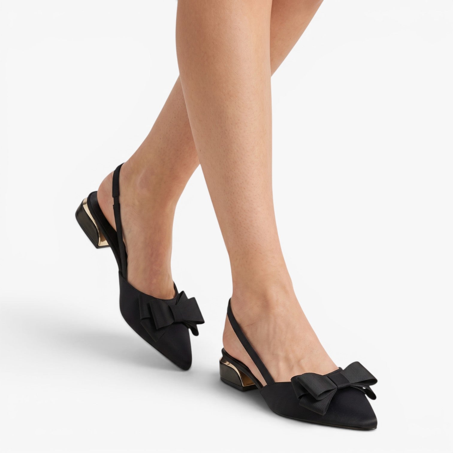 Old Fortune | Dames Slingback Pumps met Strik en Puntige Neus