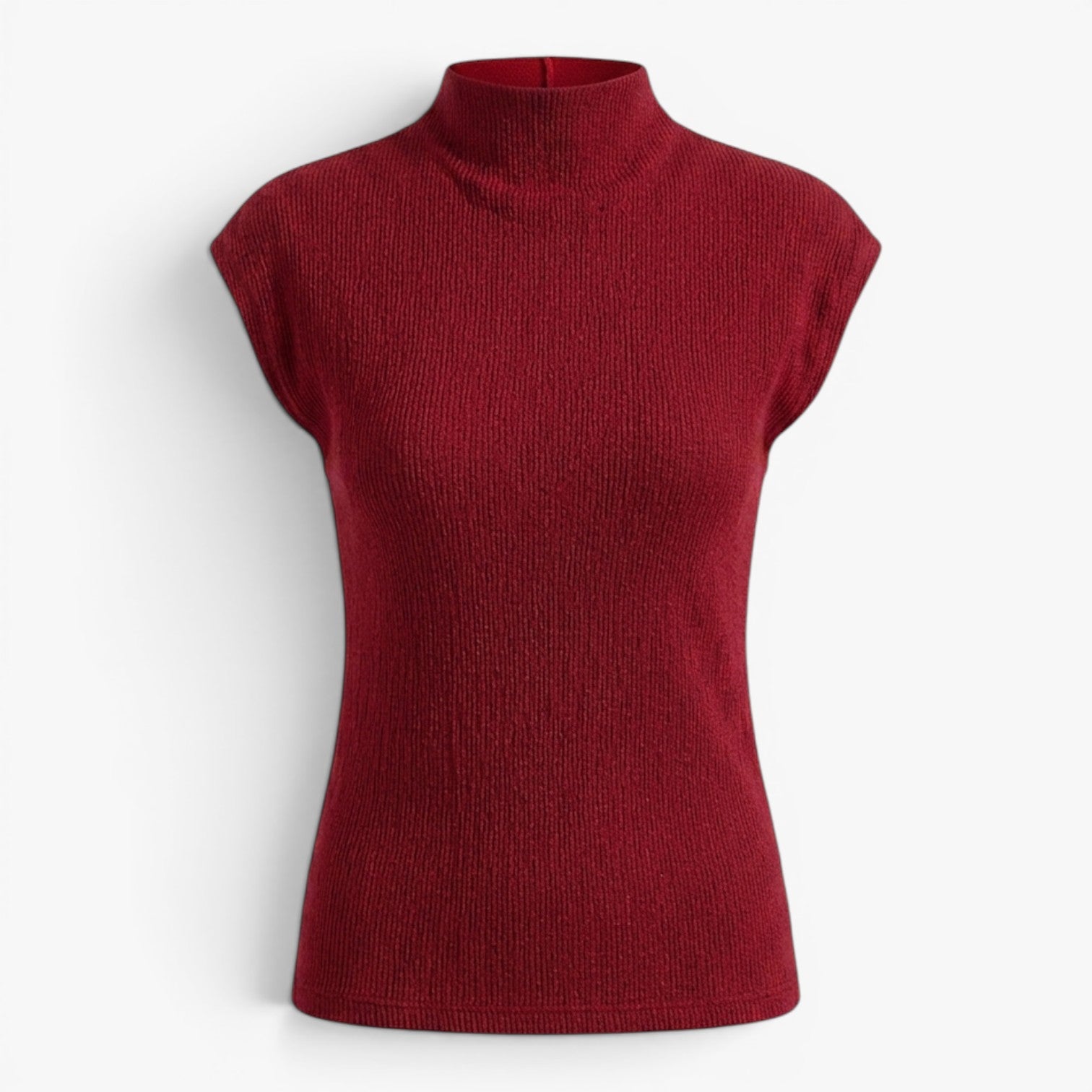 Old Fortune | Minimalistische Bluse mit Stehkragen und Strukturierter Oberfläche
