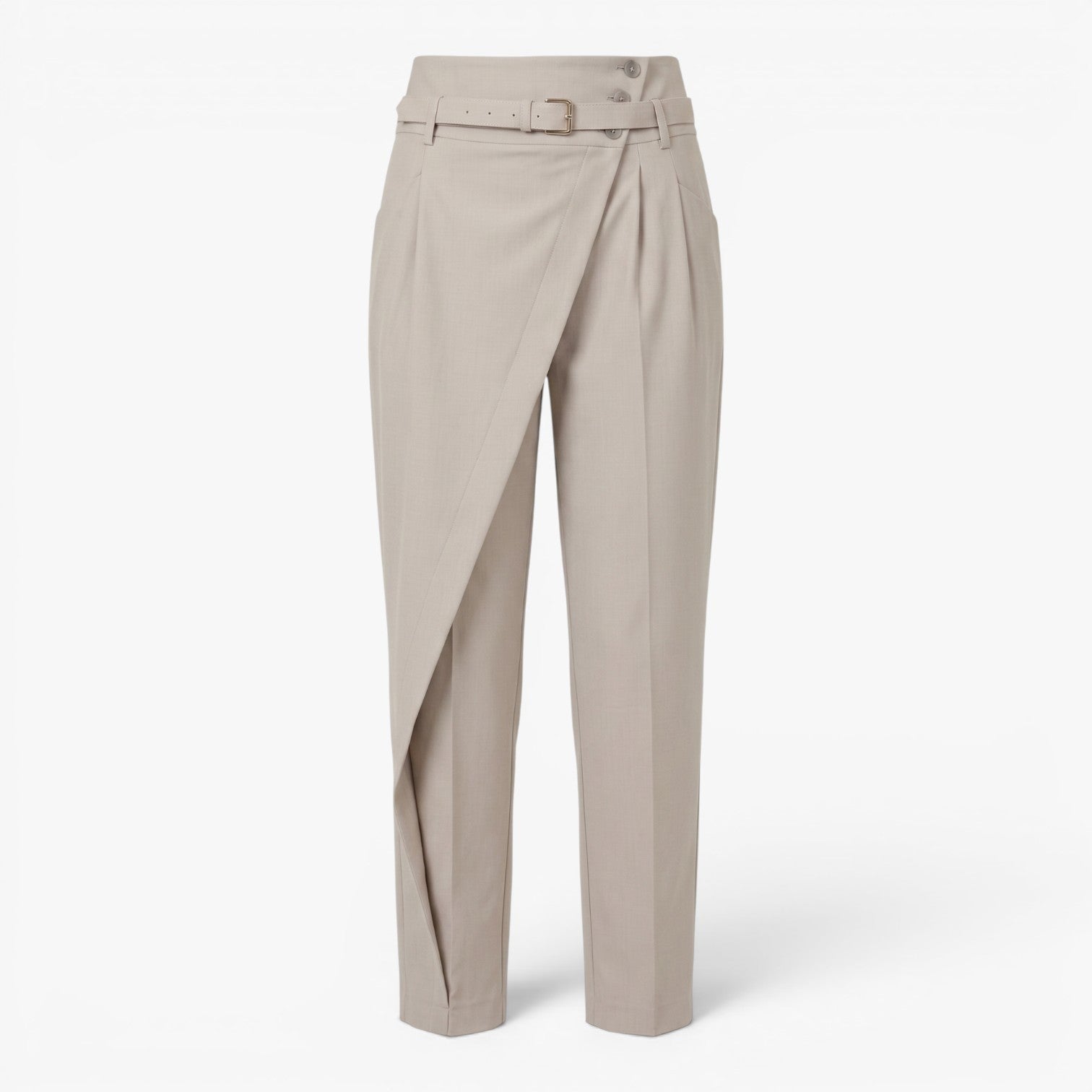 Old Fortune | Damen Elegante Hose mit asymmetrischem Bund und Gürtel