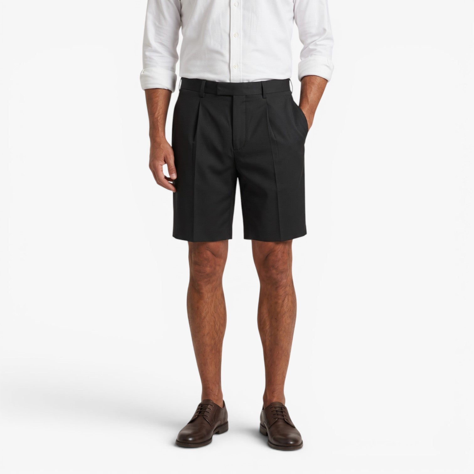 Old Fortune | Heren Executive Shorts met Plooien