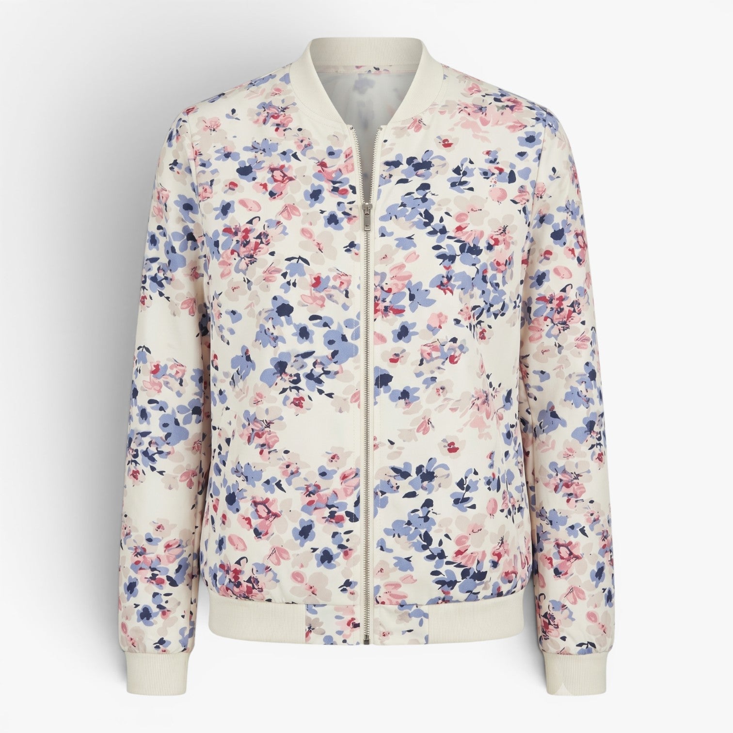 Old Fortune | Women's Floral Pattern Bomber Jacket