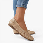 Old Fortune | Dames mocassins met geperforeerde afwerking en comfortabele binnenzool