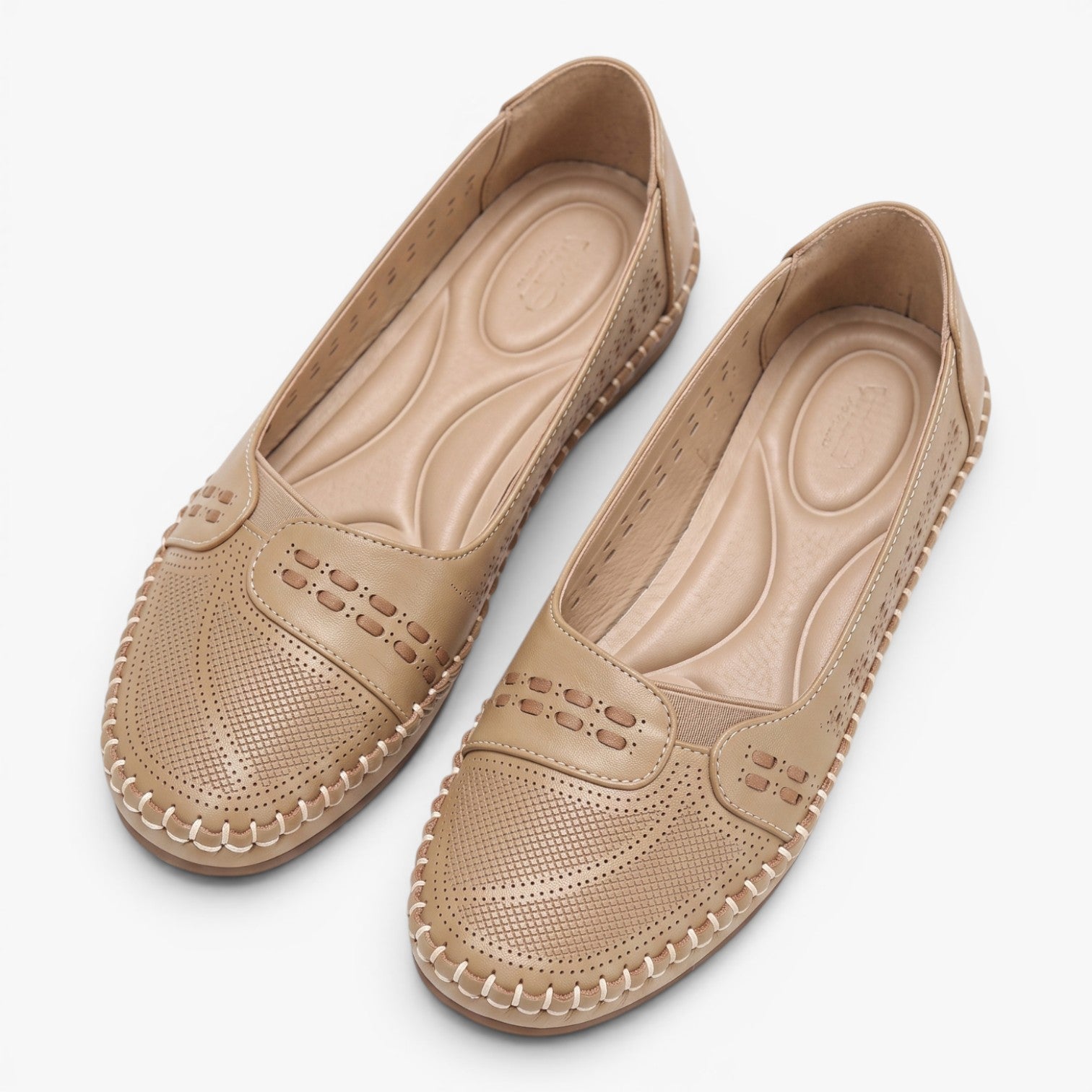 Old Fortune | Dames mocassins met geperforeerde afwerking en comfortabele binnenzool