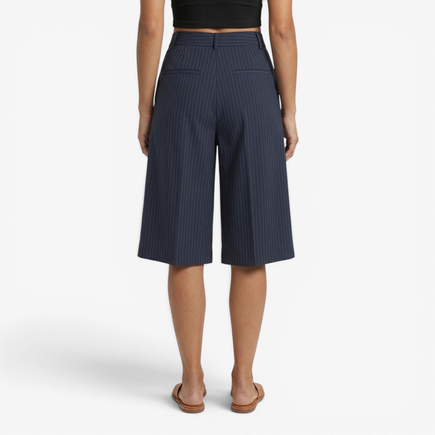 Old Fortune | Damen Culotte-Shorts mit breitem Bein und Streifenmuster