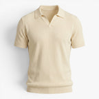 Old Fortune | Męska Poliestrowa Koszulka Polo z Teksturowanym Wykończeniem
