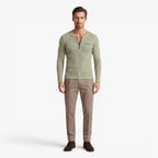 Old Fortune | Men's T-shirt with Zipper at the Neckline and Chest Pocket