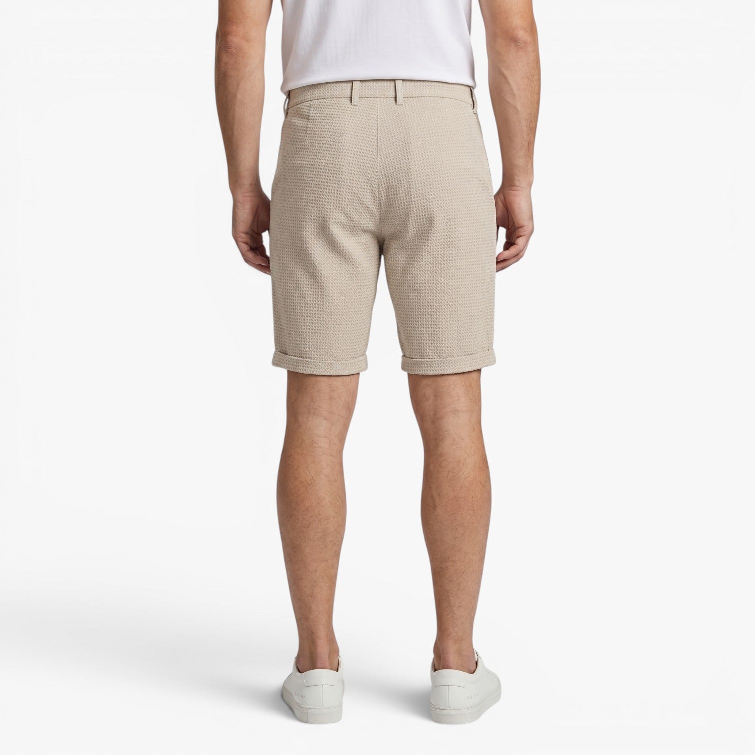Old Fortune | Heren Textuur Chino Shorts Riviera