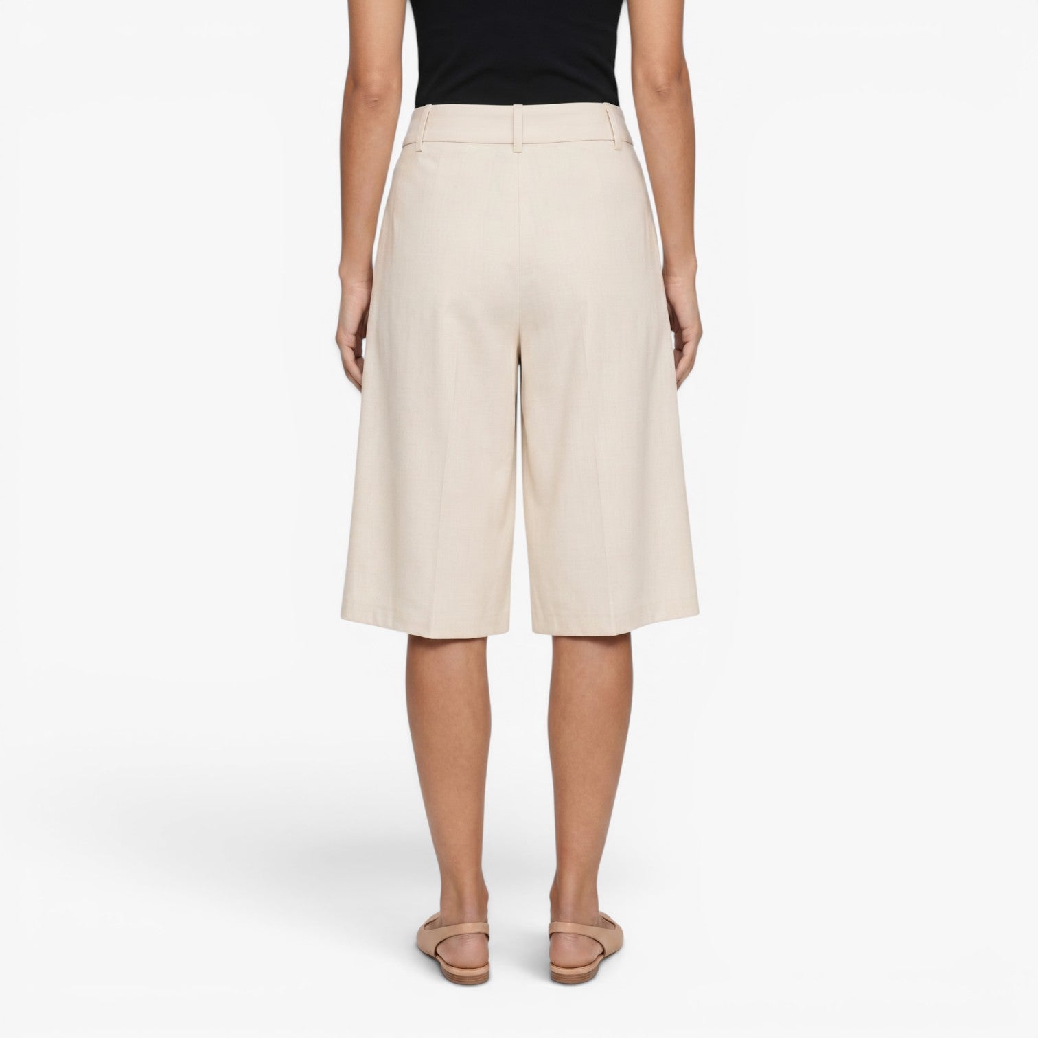 Old Fortune | Women's Elegant Bermuda Shorts with Pleats