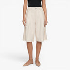Old Fortune | Women's Elegant Bermuda Shorts with Pleats