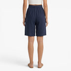 Old Fortune | Women's Bermuda Shorts with Wide Legs and Decorative Buttons
