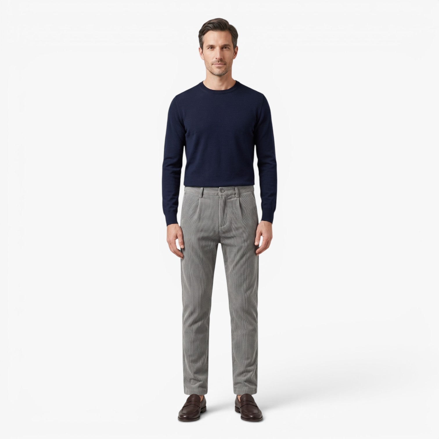 Old Fortune | Men's Slim Fit Corduroy Chino Pants