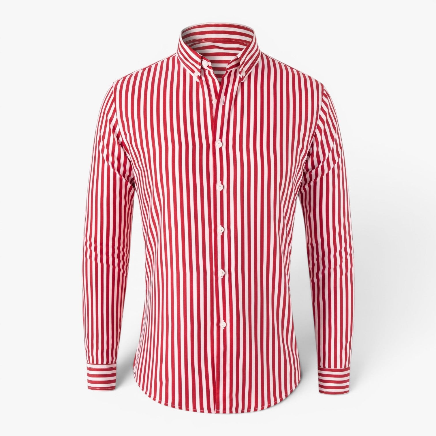 Old Fortune | Herenoverhemd met verticale strepen en een elegante pasvorm