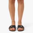 Old Fortune | Dames Casual Slippers met Decoratieve Gesp en Geprofileerde Zool