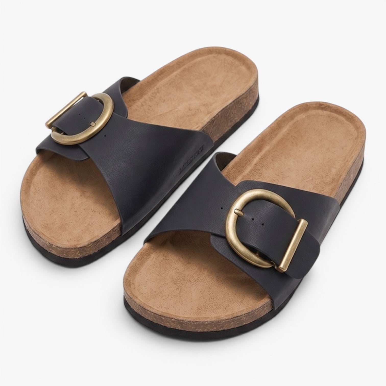 Old Fortune | Dames Casual Slippers met Decoratieve Gesp en Geprofileerde Zool