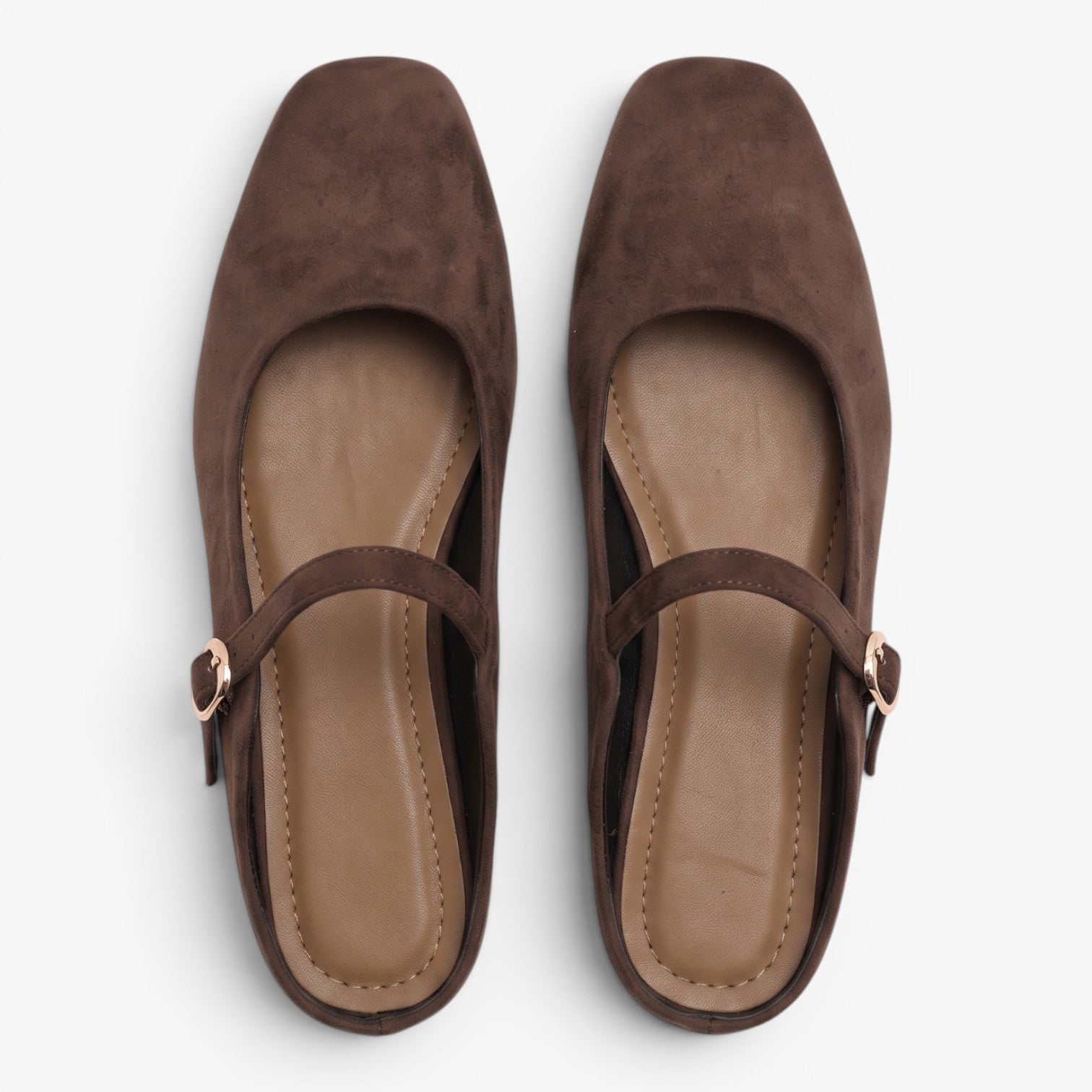 Old Fortune | Dames Suède Ballerina Mule Mary Jane met Gesp