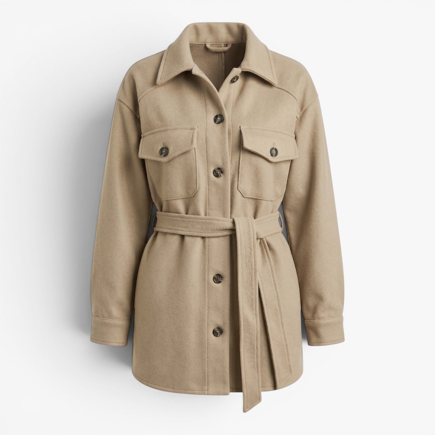 Old Fortune | Women's Oversized Shirt Jacket with Pockets