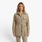 Old Fortune | Women's Oversized Shirt Jacket with Pockets