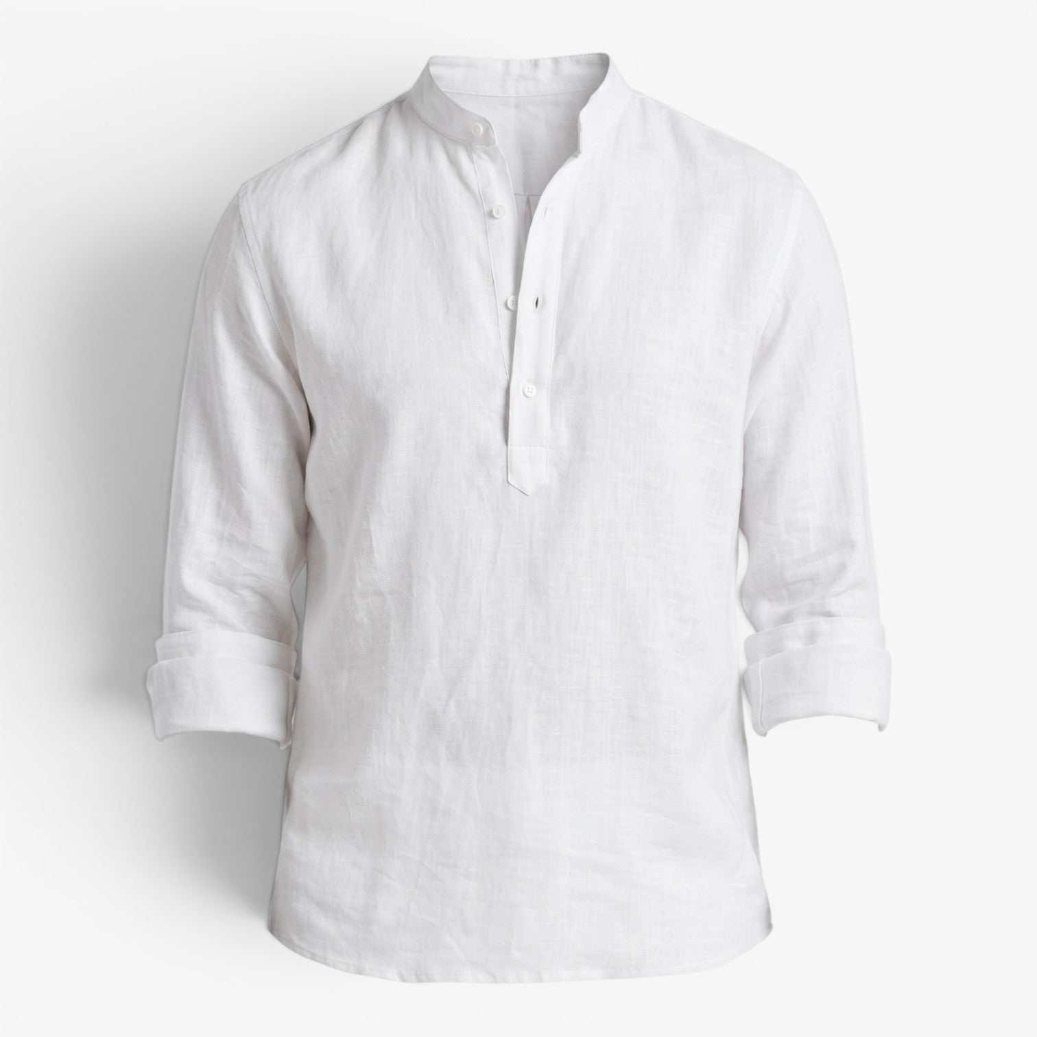 Old Fortune | Herren-Casual-Hemd mit lockerem Mandarinkragen  