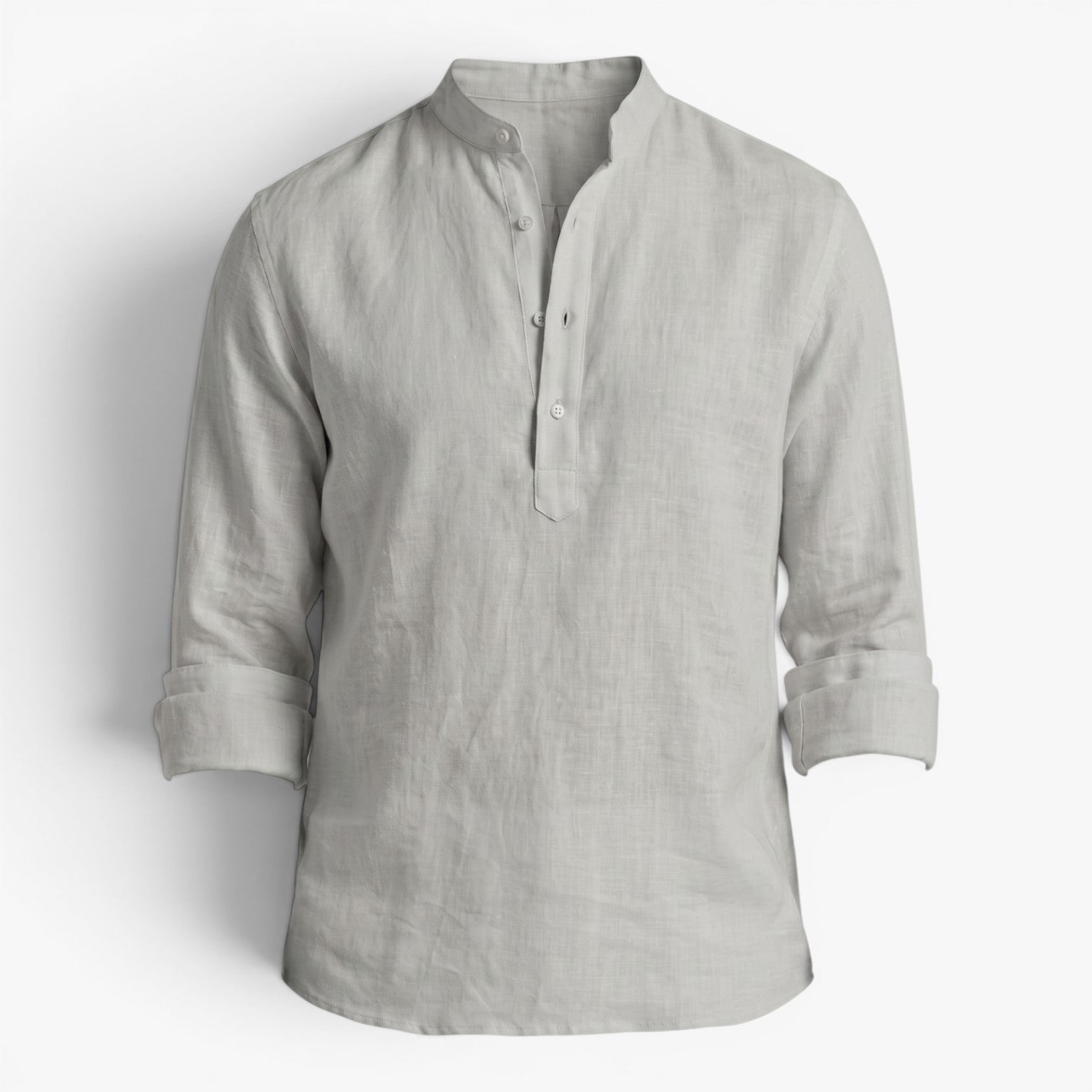 Old Fortune | Herren-Casual-Hemd mit lockerem Mandarinkragen  