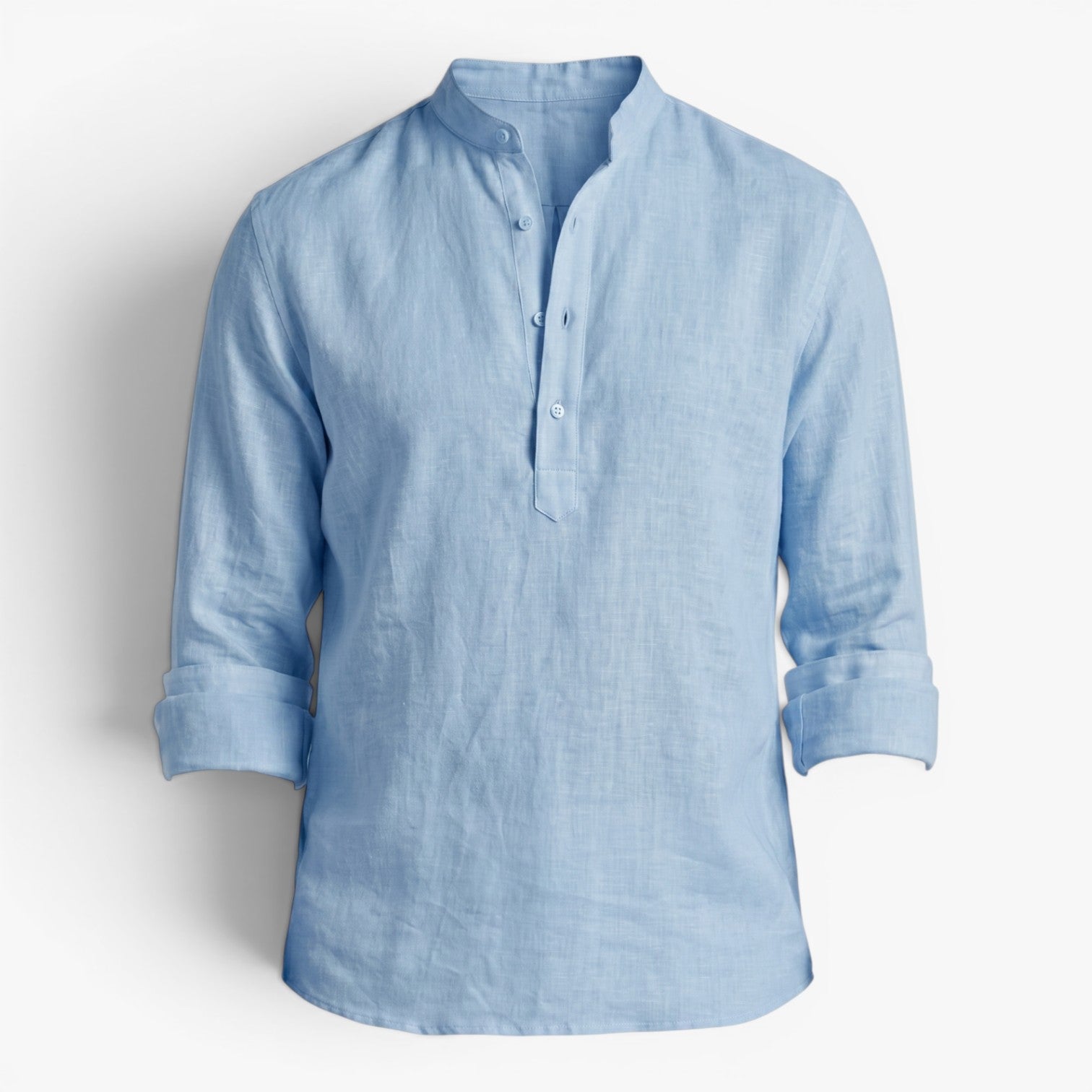 Old Fortune | Herren-Casual-Hemd mit lockerem Mandarinkragen  
