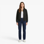 Old Fortune | Women's Quilted Bomber Jacket with Zipper