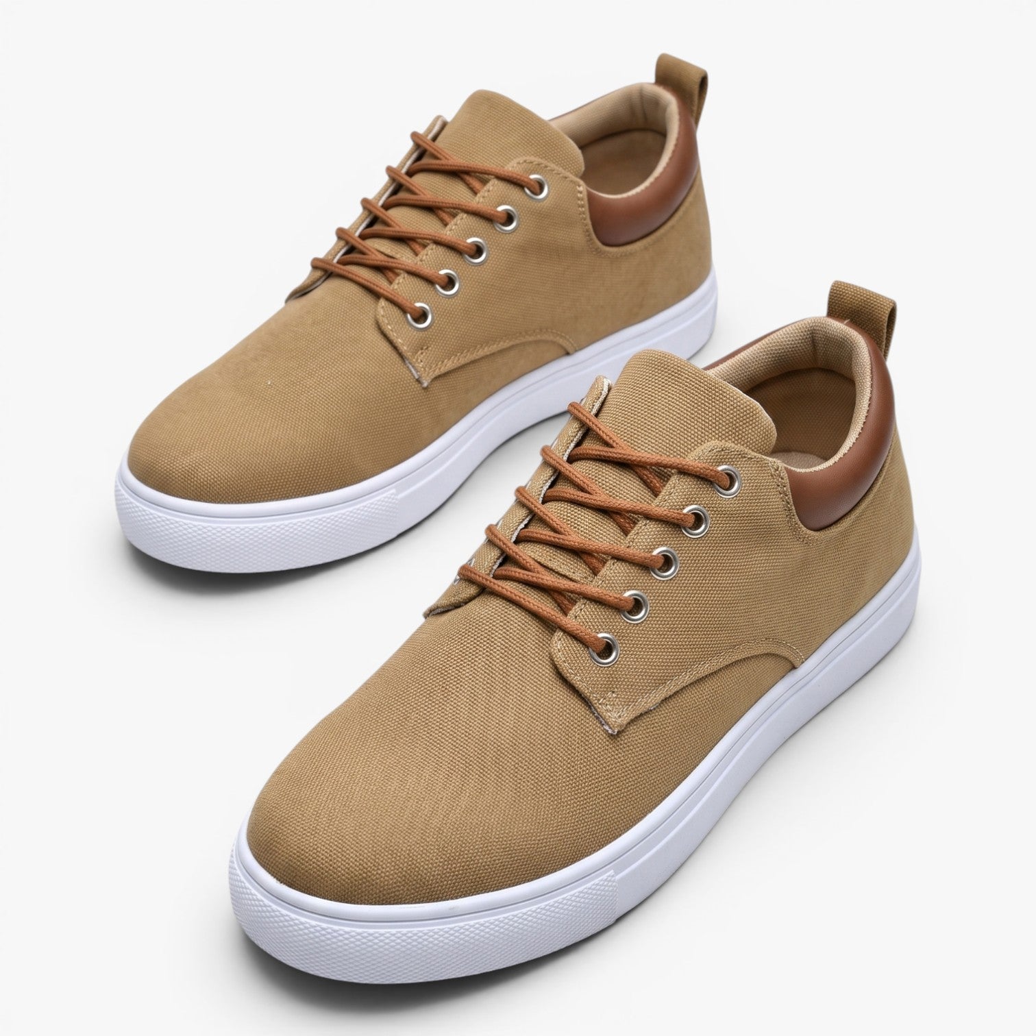 Old Fortune | Heren canvas sneakers met veters en rubberen zool