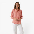 Old Fortune | Damesblouse met strepen, kraag en knopen