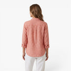 Old Fortune | Damesblouse met strepen, kraag en knopen