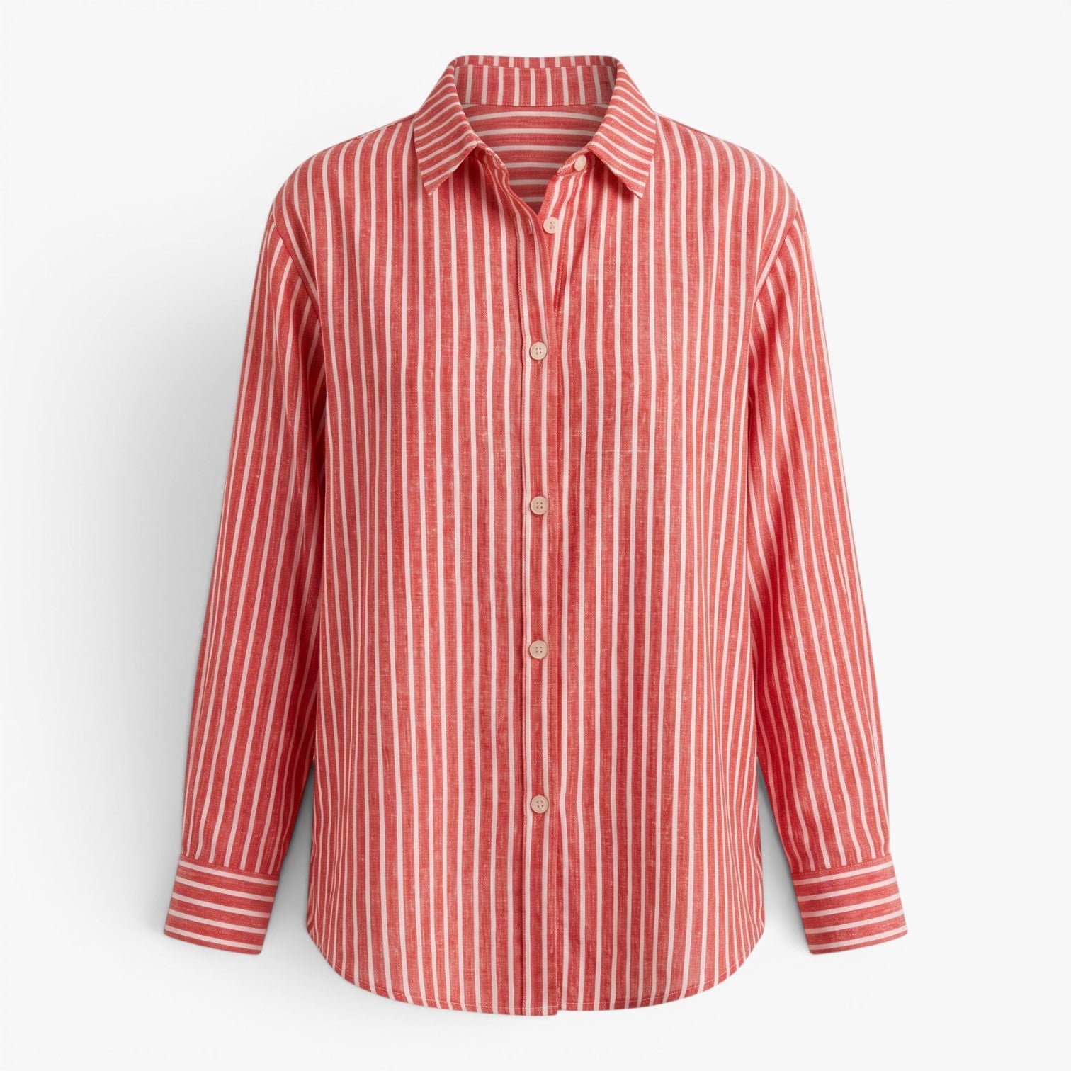 Old Fortune | Damesblouse met strepen, kraag en knopen