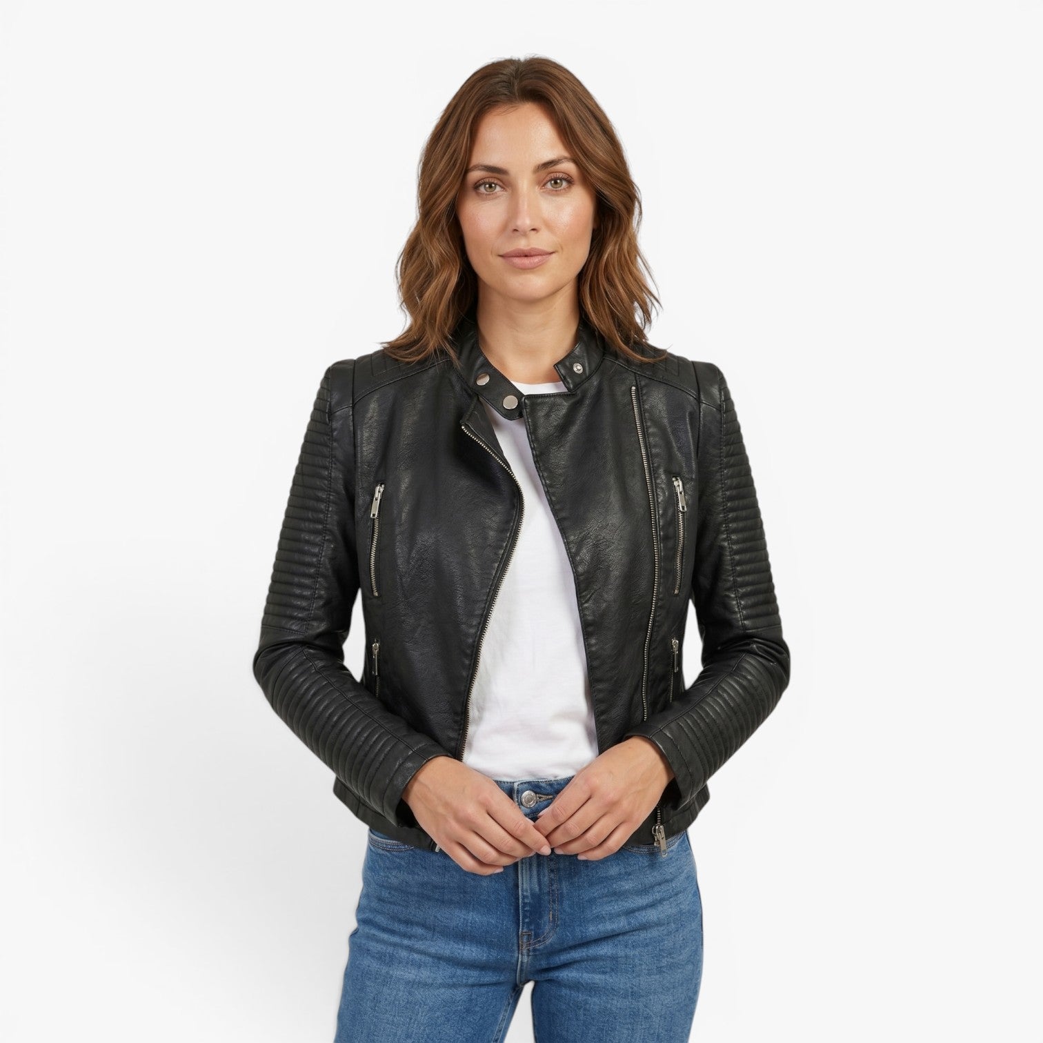 Old Fortune | Dames Motorjas van Kunstleer