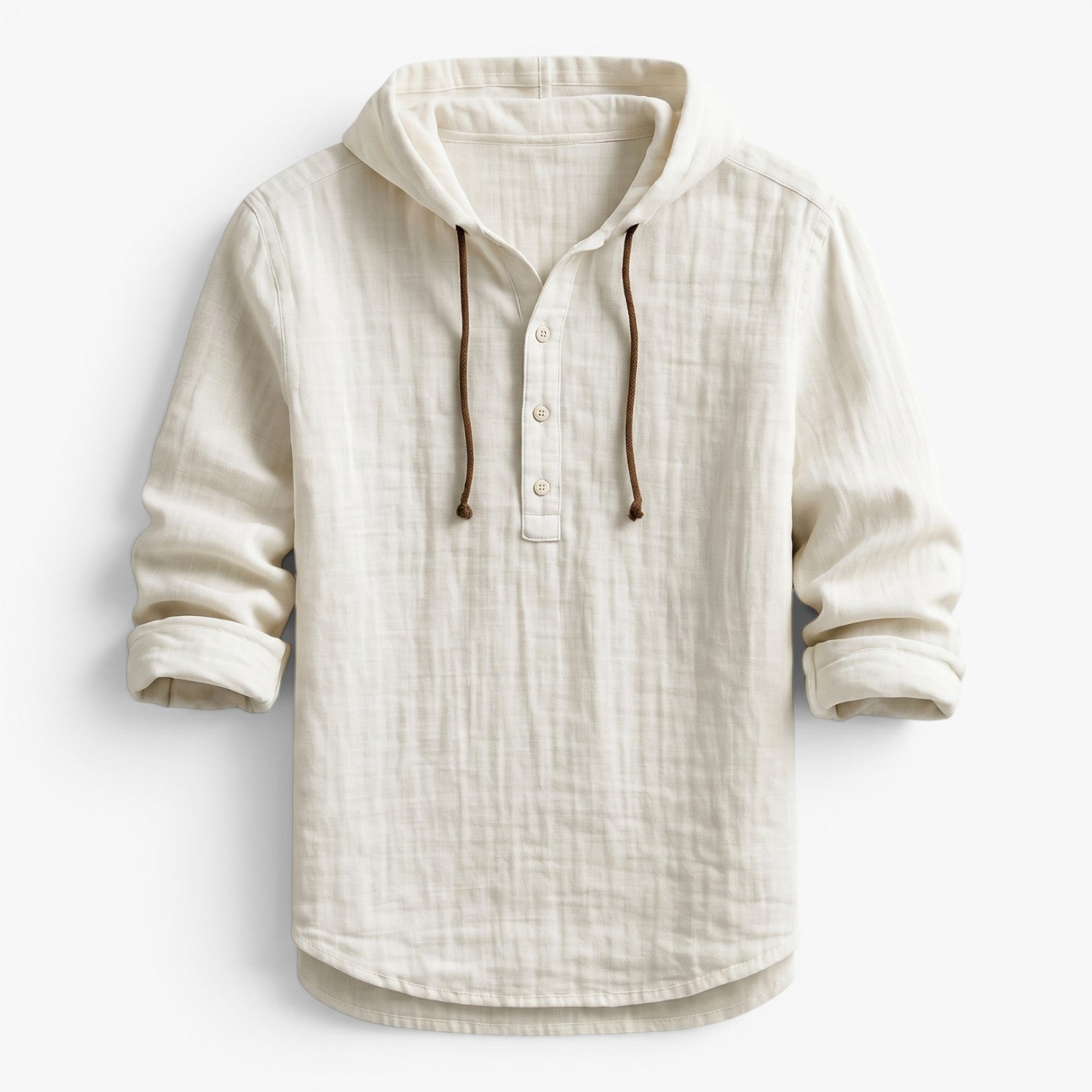 Old Fortune | Men's Hoodie Shirt with Buttons at the Neckline
