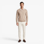 Old Fortune | Men's Polo Collar Sweatshirt with Contrast Trim