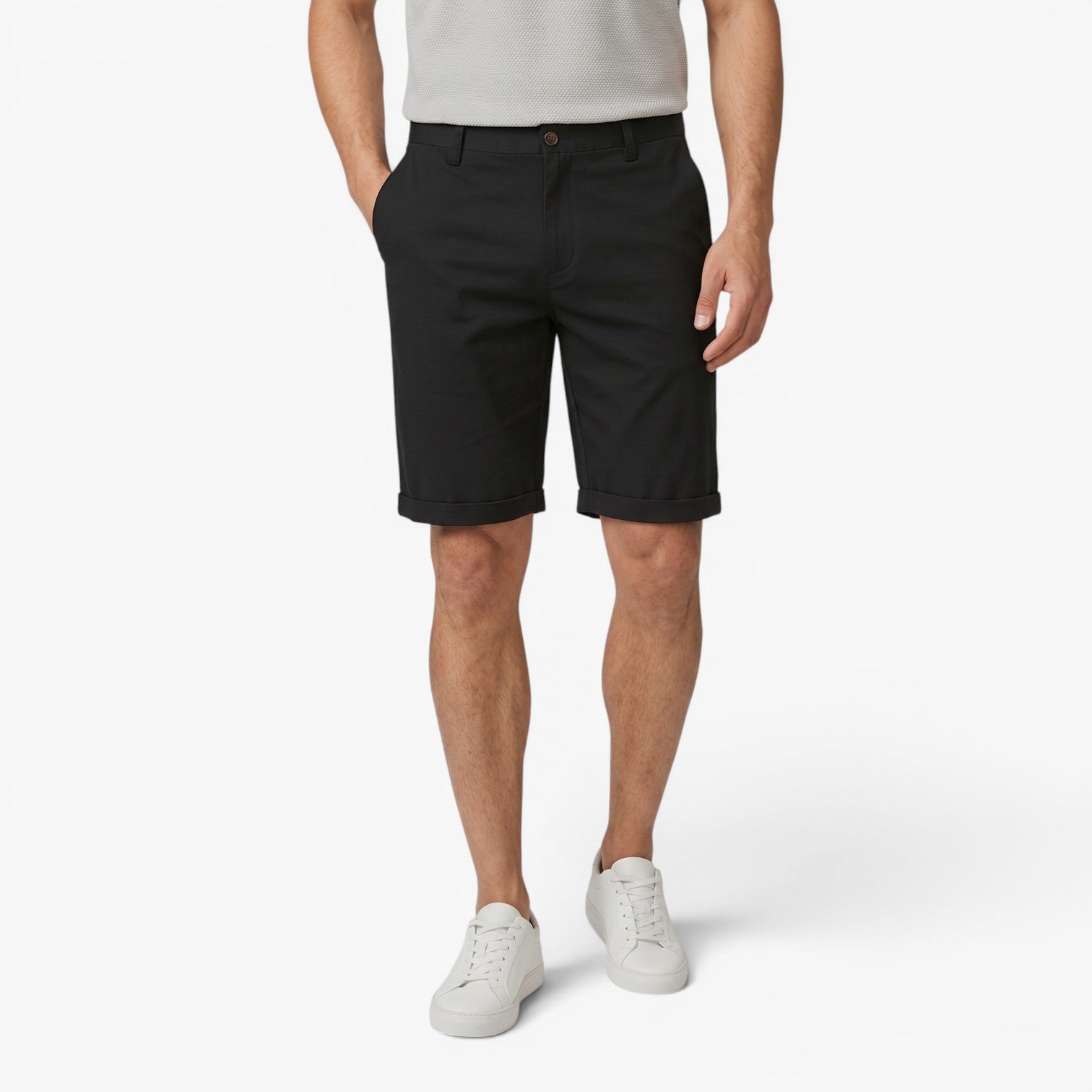 Old Fortune | Elegante Herren Capri-Shorts mit umgeschlagenem Saum