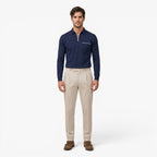 Old Fortune | Herren Polohemd mit langen Ärmeln und Reißverschluss, Slim Fit
