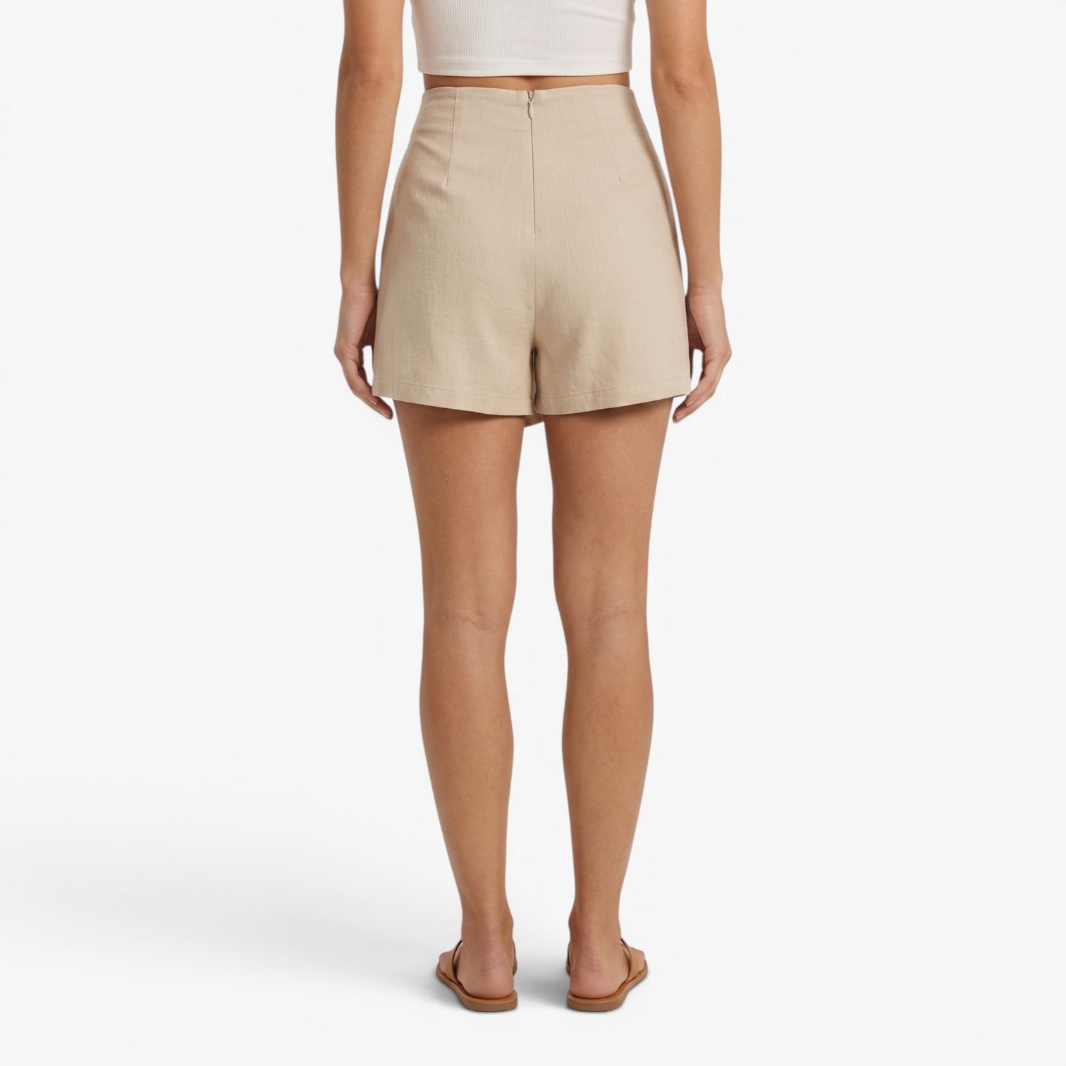 Old Fortune | Women's Porto Shorts with Asymmetric Pleat