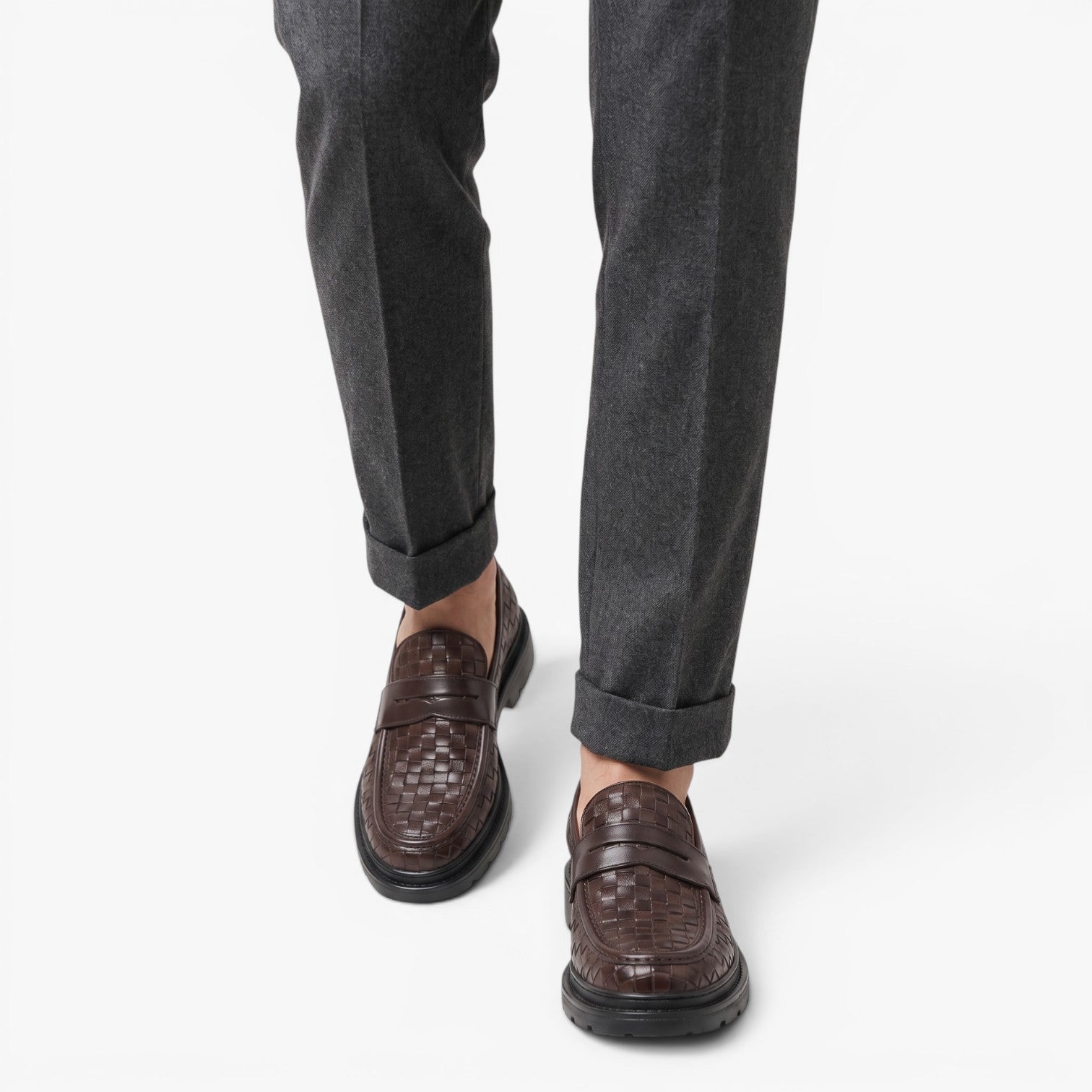 Old Fortune | Herren Geflochtene Mokassins Penny Loafers